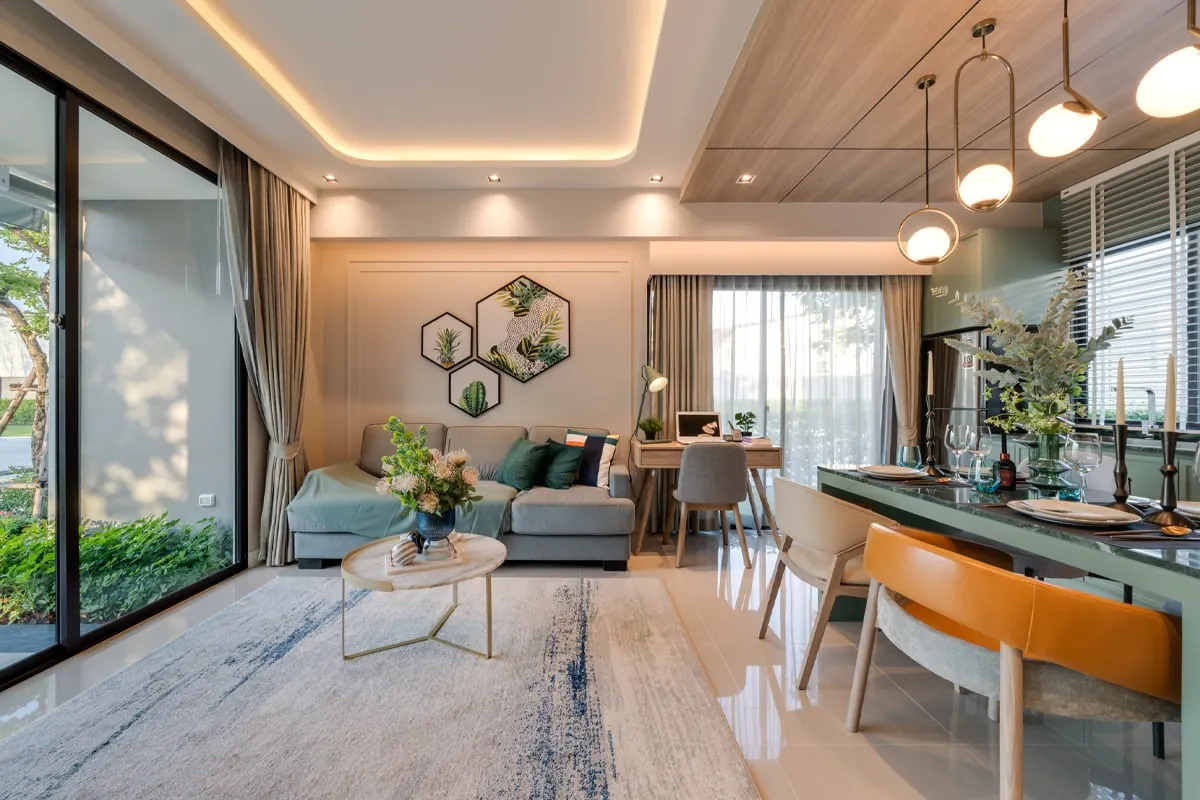 09_homestory-townhome-suksawat.jpg ห้องนั่งเล่น โครงการ PLENO สุขสวัสดิ์ - ประชาอุทิศ 60