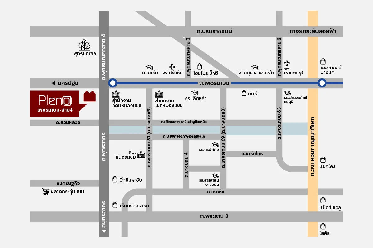 06_phetkasem-recommended-townhome.png แผนที่การเดินทางและสิ่งอำนวยความสะดวกใกล้เคียงโครงการ PLENO เพชรเกษม - สาย 4