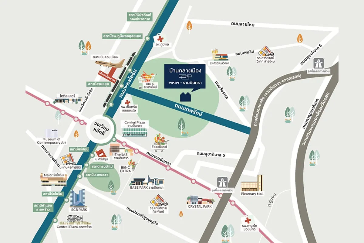 12_phahonyothin-townhome-with-easy-connection.jpg แผนที่การเดินทางและสิ่งอำนวยความสะดวกใกล้เคียงโครงการ บ้านกลางเมือง พหลโยธิน - รามอินทรา