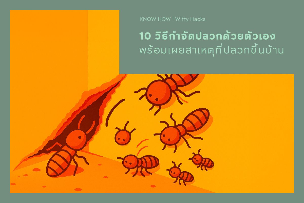 10 วิธีกำจัดปลวกด้วยตัวเอง พร้อมเผยสาเหตุที่ปลวกขึ้นบ้าน