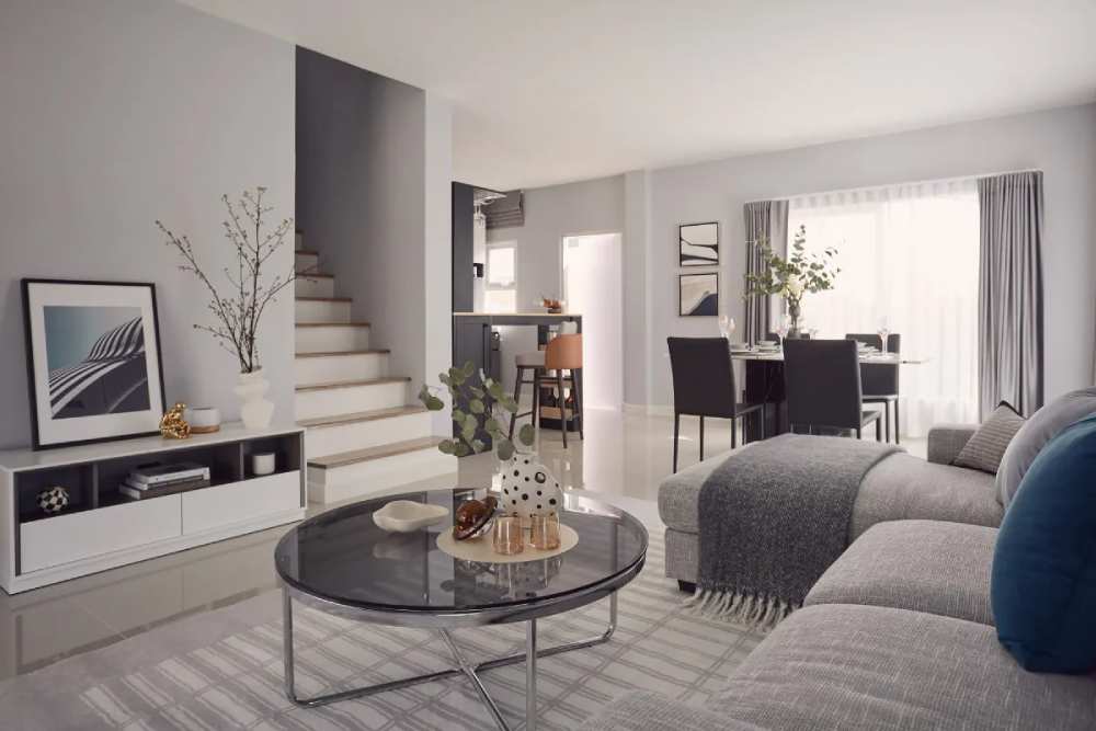 พื้นที่ Common Area ในบ้านแฝดสมุทรปราการ โครงการ GRANDE PLENO เมกา บางนา