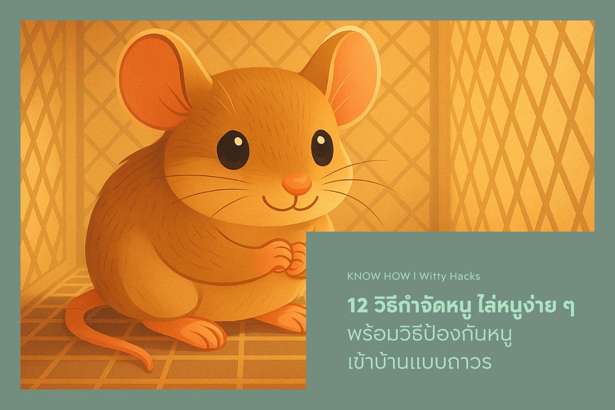 12 วิธีกำจัดหนู ไล่หนูง่าย ๆ พร้อมวิธีป้องกันหนูเข้าบ้านแบบถาวร