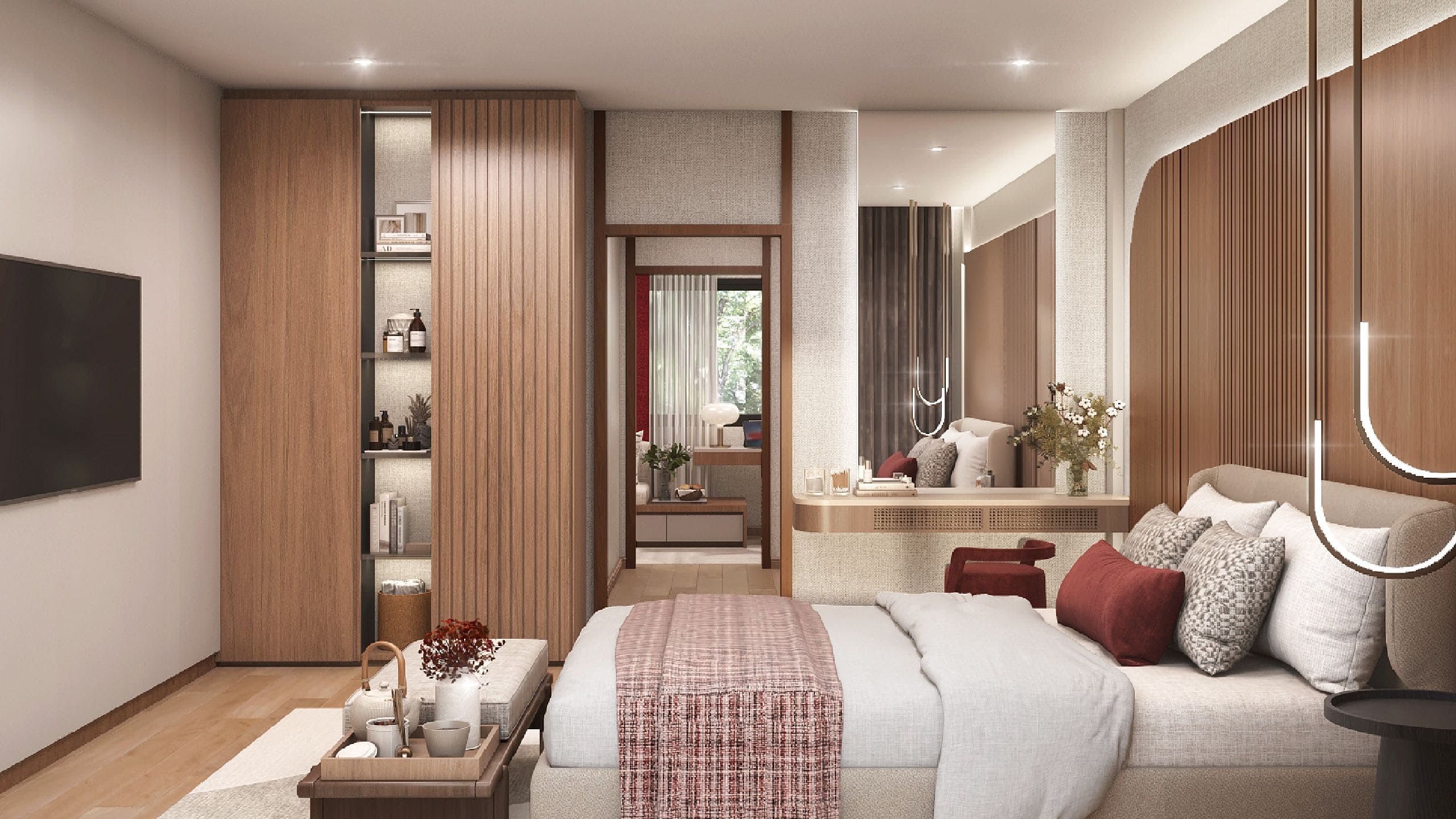 ห้องนอน โครงการทาวน์โฮม DISTRICT พหลโยธิน-วิภาวดี