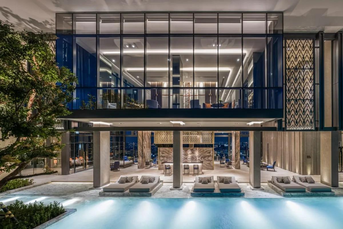 บรรยากาศส่วนกลางของ THE ADDRESS สยาม-ราชเทวี