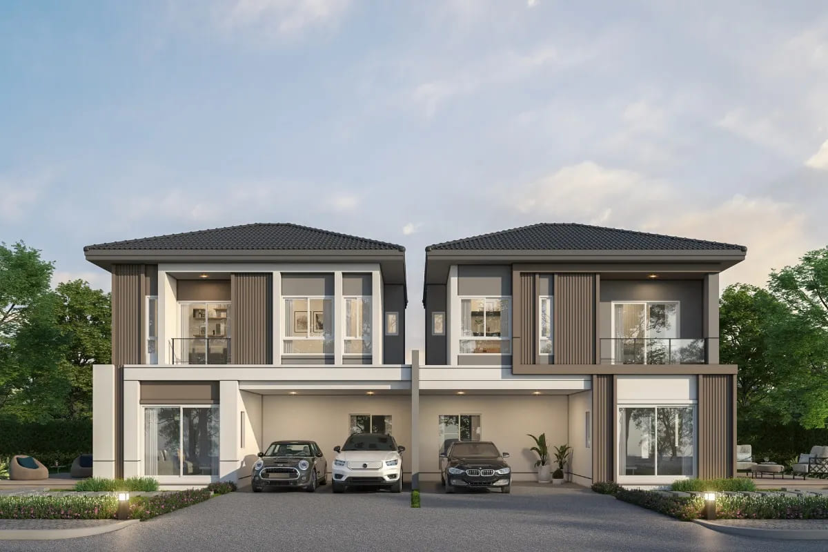 แบบบ้าน SHANE-F ในโครงการอภิทาวน์ ระยอง 2