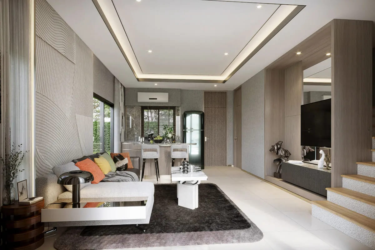 พื้นที่ Common Area ของทาวน์โฮมโครงการ PLENO บางใหญ่ 3