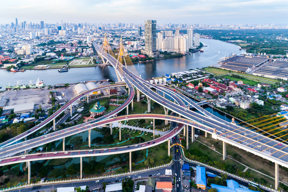 เส้นทางถนนใกล้ย่านประชาอุทิศ