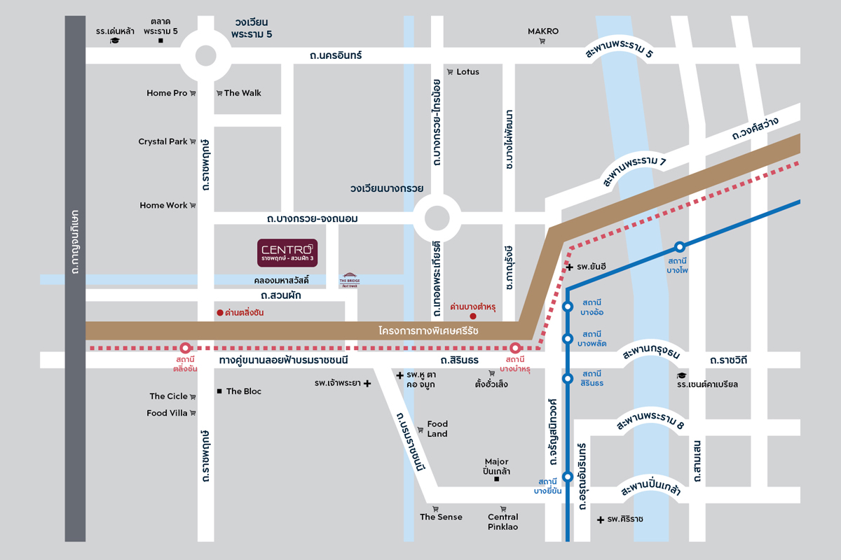 CENTRO Ratchaphruek-Suanphak 3-Map