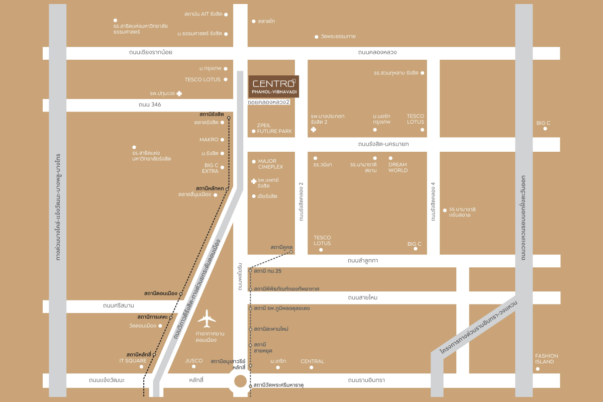 CENTRO พหลฯ-วิภาวดี-แผนที่