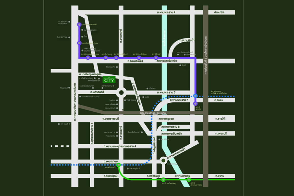 THE CITY Ratchapruek-Pinklao-Map