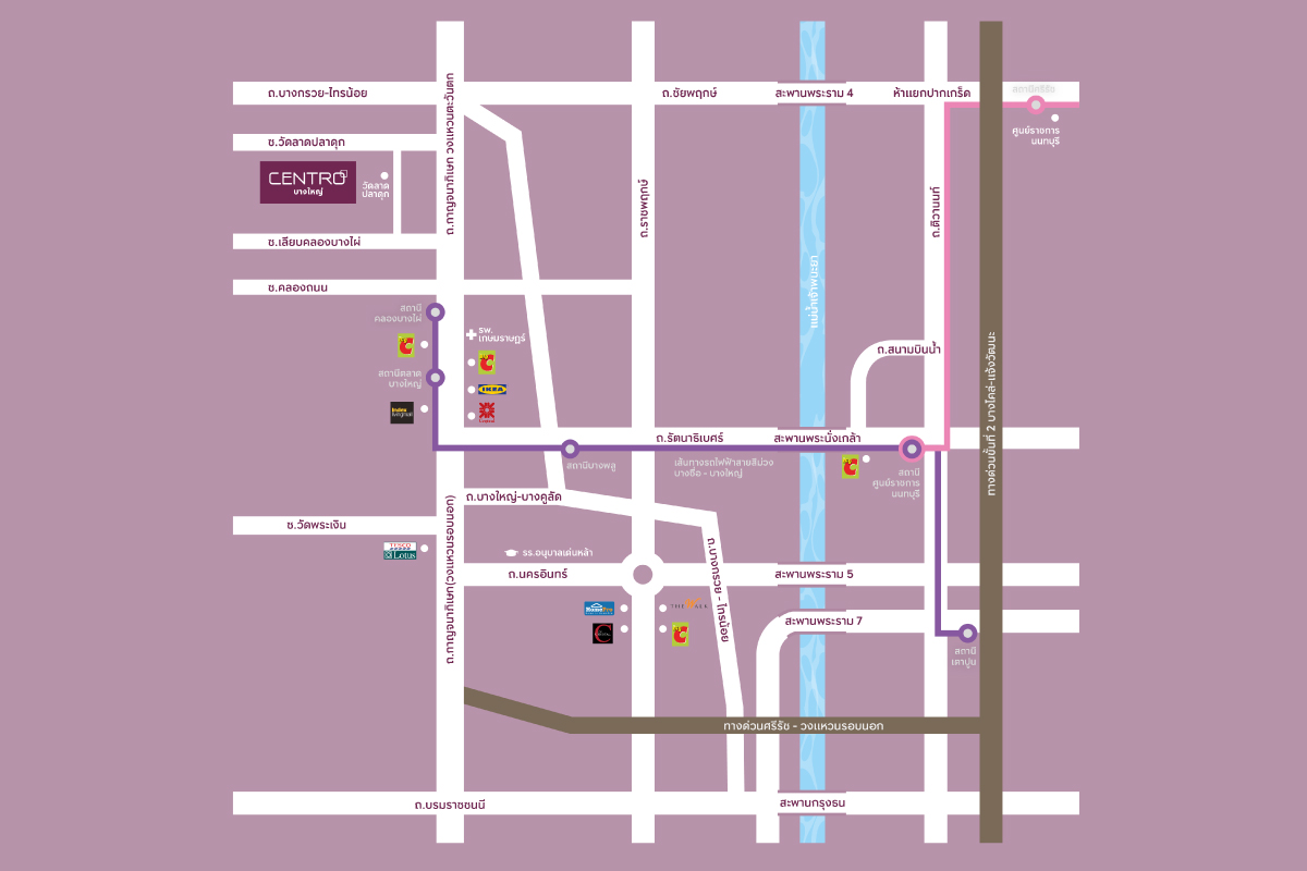 CENTRO บางใหญ่-แผนที่