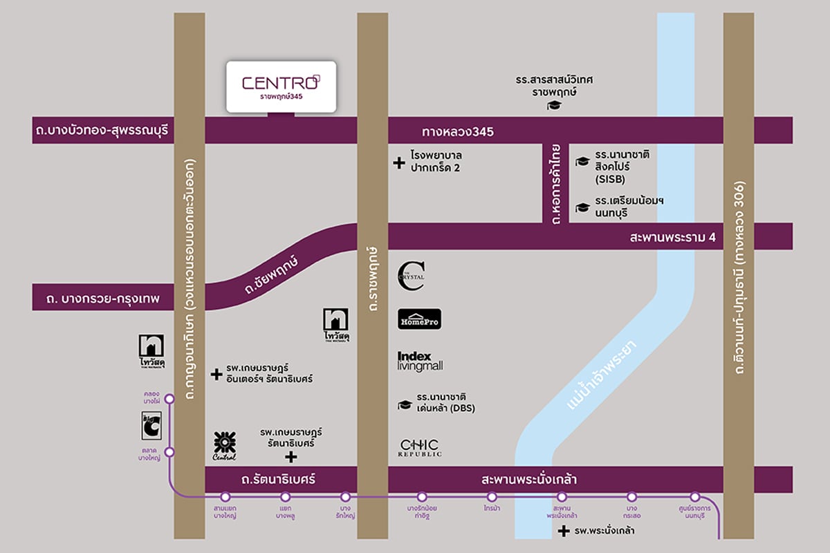 CENTRO ราชพฤกษ์ 345-แผนที่