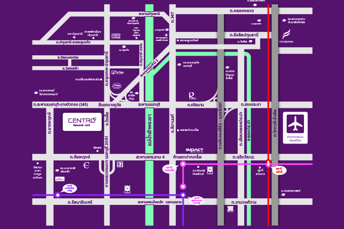 CENTRO Chaiyapruek – 345-Map