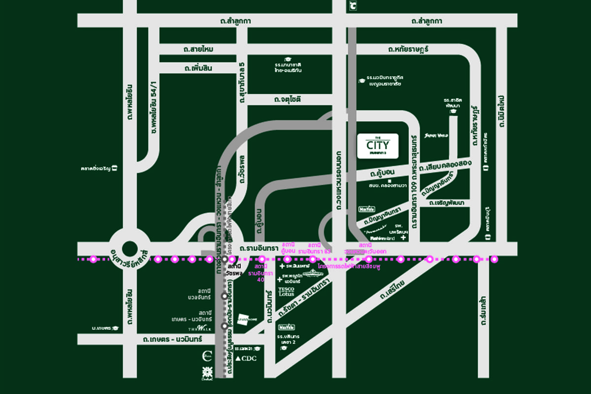 THE CITY Ramintra 2-Map