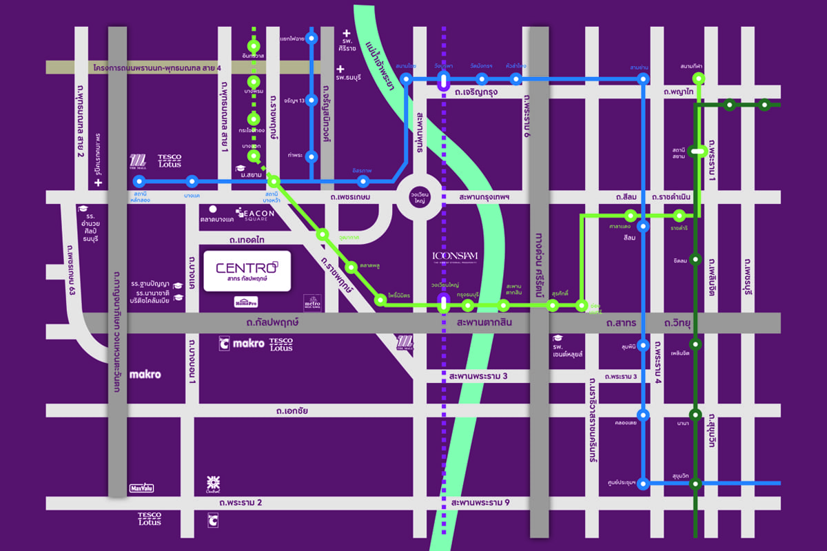 CENTRO สาทร-กัลปพฤกษ์-แผนที่