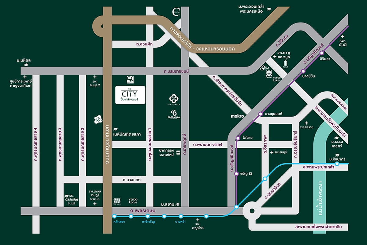THE CITY Pinklao-Borom 2-Map
