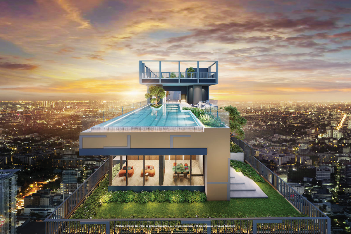 บรรยากาศคอนโด ASPIRE อ่อนนุช สเตชั่น จากมุมสูง