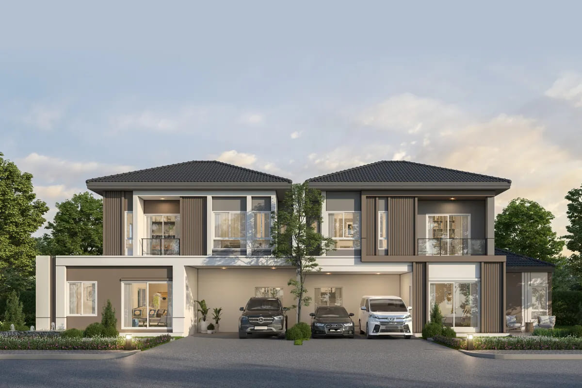 แบบบ้านแฝด 2 ชั้น Type SHANE PLUS F โครงการ GRANDE PLENO รามอินทรา - บางชันสเตชั่น