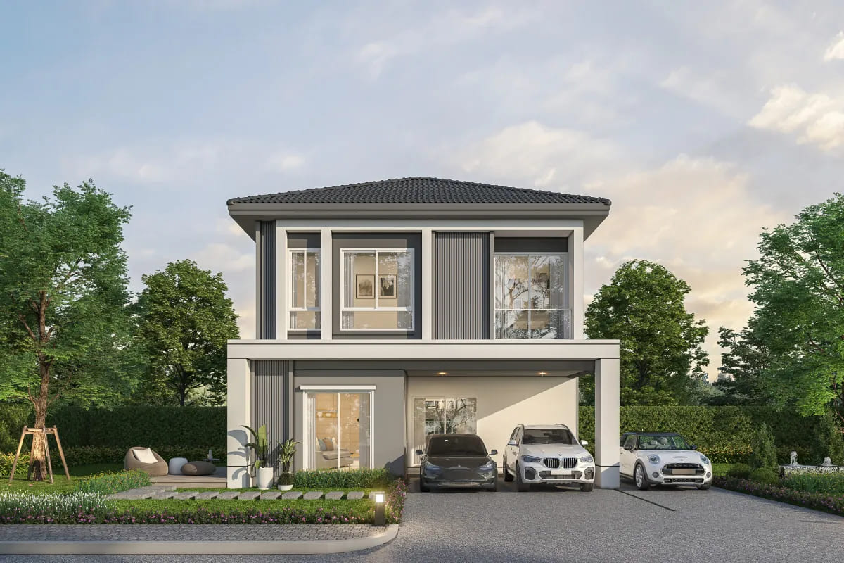 บ้านแฝดสไตล์บ้านเดี่ยว โครงการ GRANDE PLENO บางใหญ่