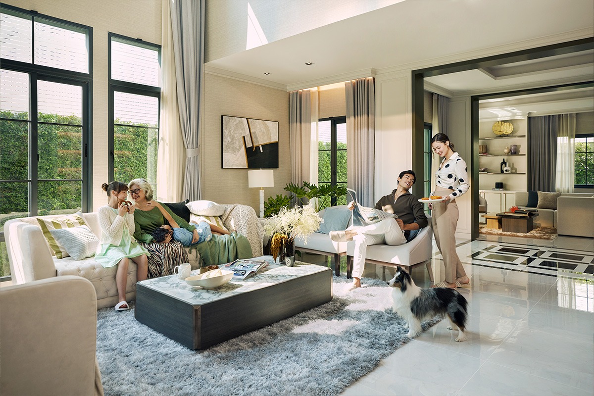 ห้องนั่งเล่น บ้านเดี่ยว THE CITY บางนา 2