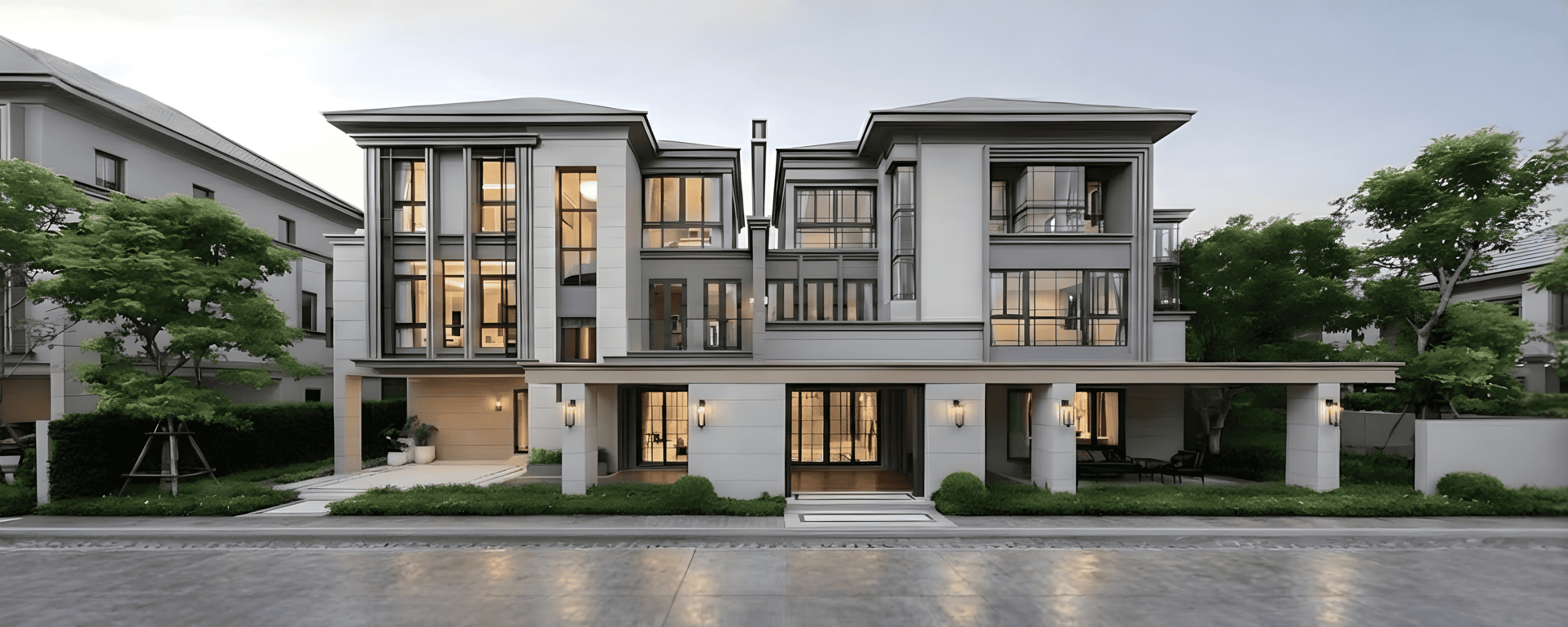 บ้านแฝดหรูลักซ์ชัวรีหลังใหญ่จาก AP Thai