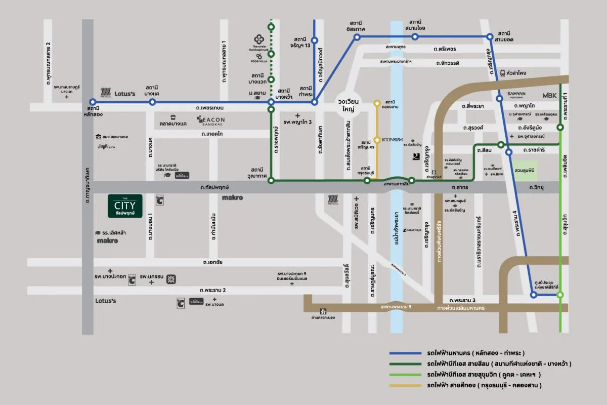 แผนที่โครงการ THE CITY กัลปพฤกษ์