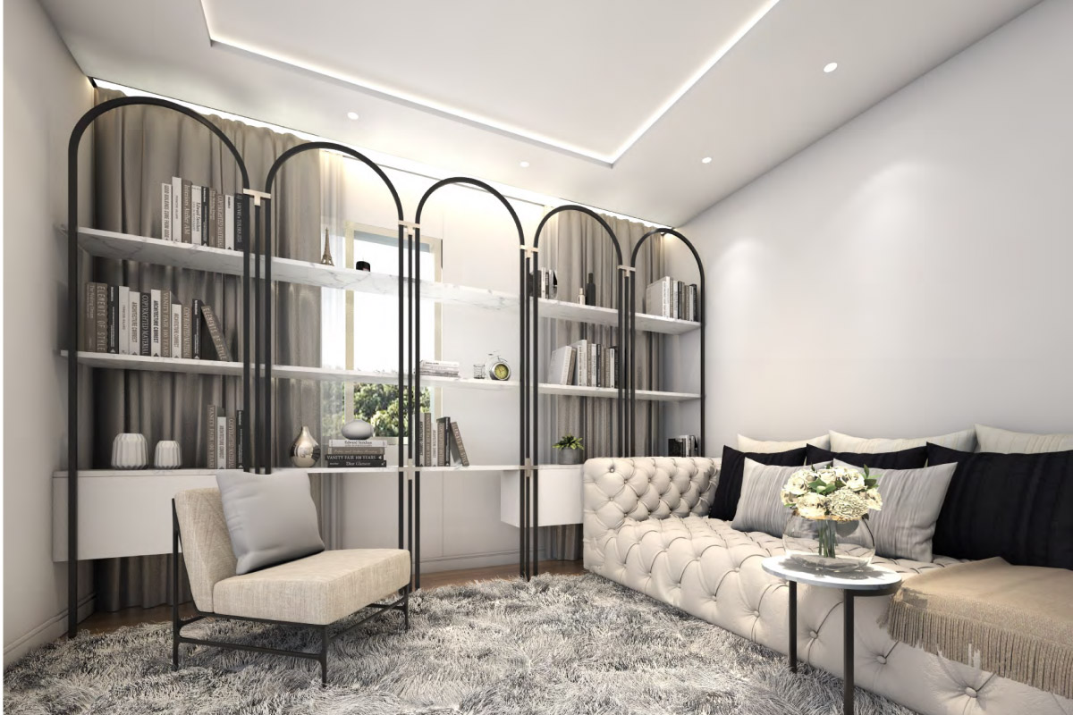 การตกแต่งบ้านสไตล์ Modern Classic ด้วยเส้นสายโค้งมน