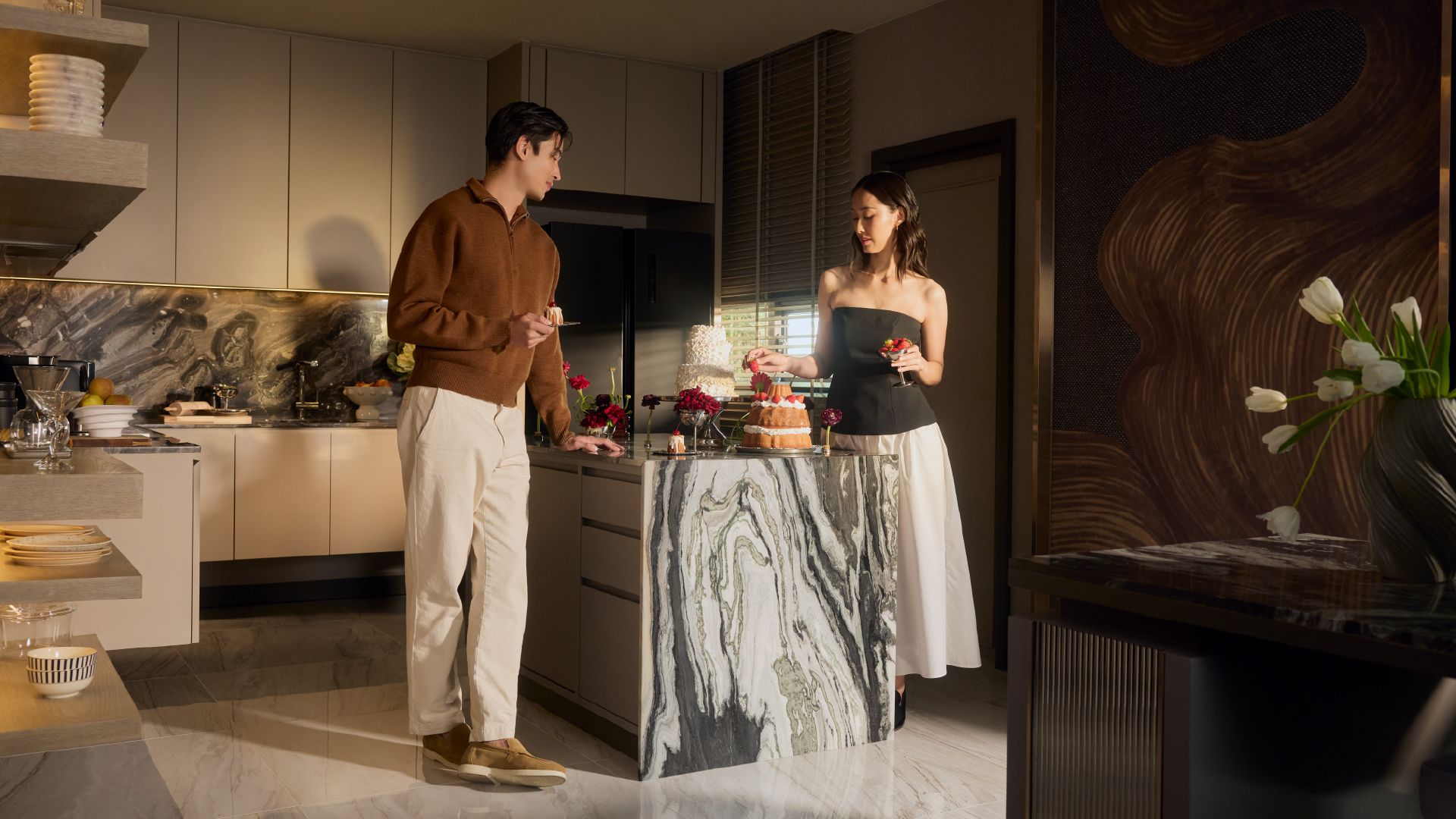 โซนครัว ในบ้านแฝดสมุทรปราการ โครงการบ้านกลางเมือง ดิ อิดิชั่น บางนา 2