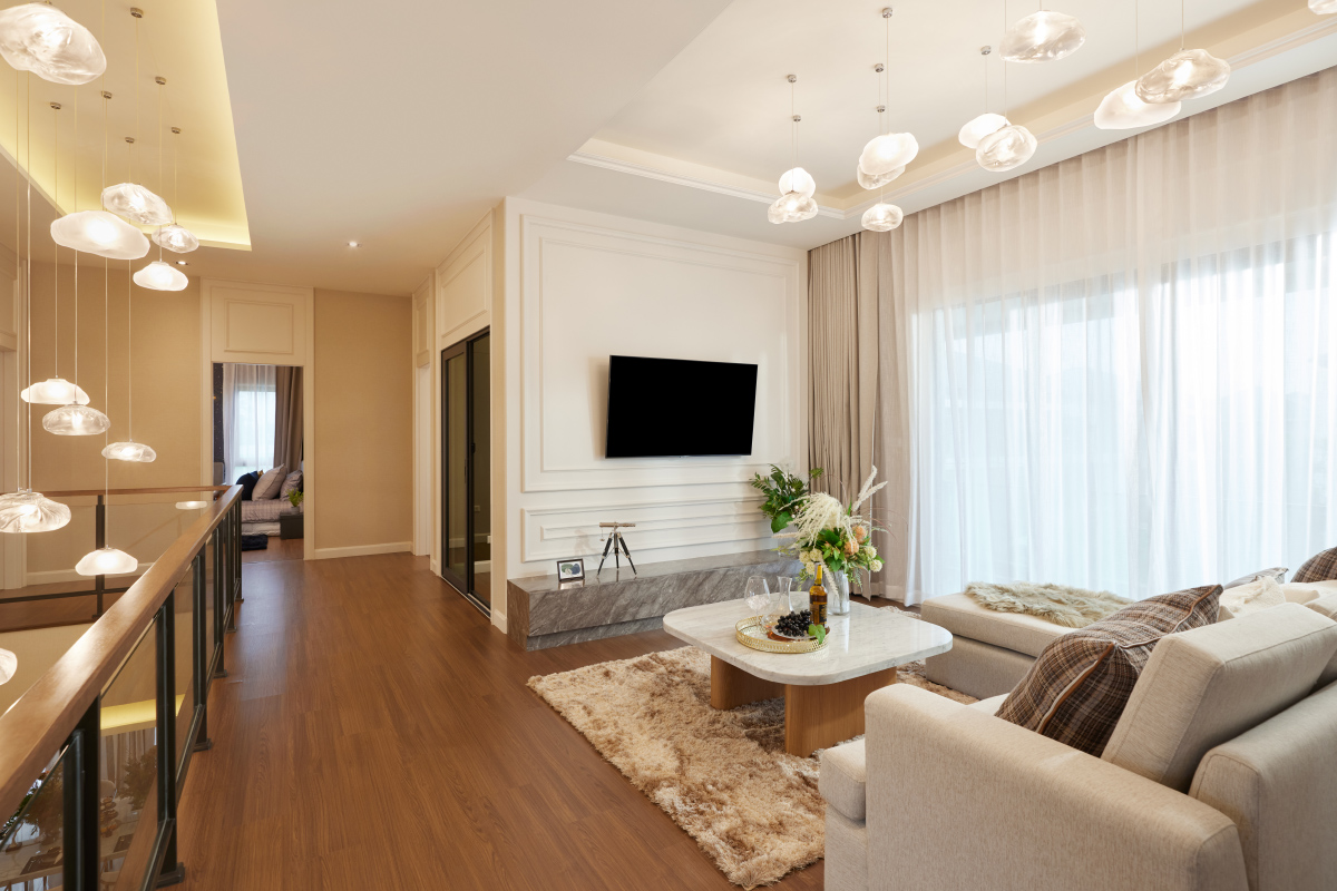 Living Area บ้านเดี่ยว THE CITY วัชรพล