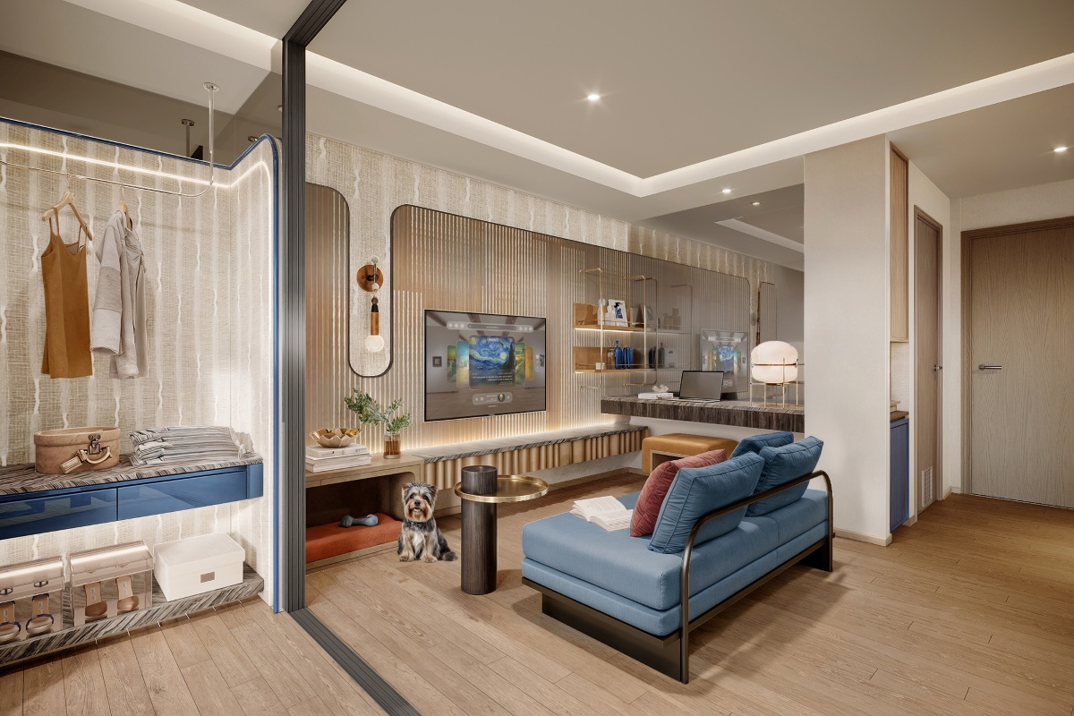 ตัวอย่างห้องพักในคอนโด Pet Friendly โครงการ ASPIRE สุขุมวิท 103